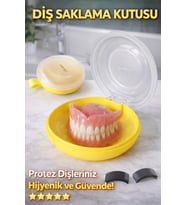 Protez Takma Diş Saklama Kutusu Kapaklı Hijyenik Taşınabilir Diş Kabı Günlük Kullanım