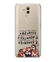 Huawei Mate 20 Lite Uyumlu Stranger Things Desenli Şeffaf Telefon Kılıfı
