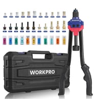 WORKPRO WP200532 400mm INC/MM Ağır Hizmet Kollu Somun Perçinleme Tabancası + 185 Adet Perçin