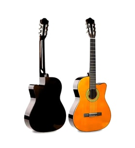 Longa Kesik Kasa Klasik Gitar Turuncu Cutaway Klasik Gitar 4 /4 Tam Kasa