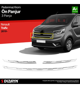 S-Dizayn Renault Trafic Krom Ön Panjur 3 Prç. 2019 Üzeri