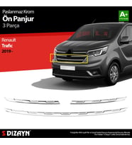 S-Dizayn Renault Trafic Krom Ön Panjur 3 Prç. 2019 Üzeri