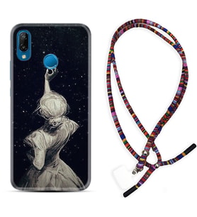 Huawei P20 Lite Mate 10 20 Lite Pro P40 Lite KılıfBoyun Asklı Rasta Silikon Star Woman 1332