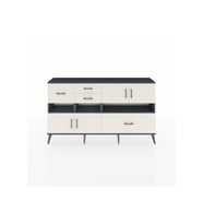 Arges Konsol 5 Raflı 4 Çekmeceli 4 Kapaklı 176x30x99 Antrasit-Aytaşı