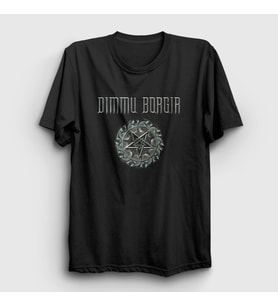 Presmono Unisex Siyah Pentagram V2 Dimmu Borgir T-Shirt 293331tt