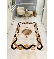 Modern Desenli Dijital Baskı Kaymaz Taban Halı H0175