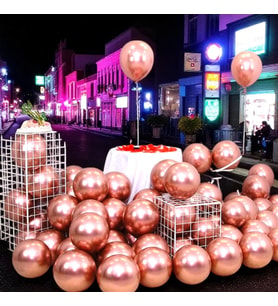 ULTRA YÜKSEK KALİTE 50 ADET ROSE GOLD KROM BALON AYNALI BALON PARLAK METALİK KROM ROSE GOLD BALON