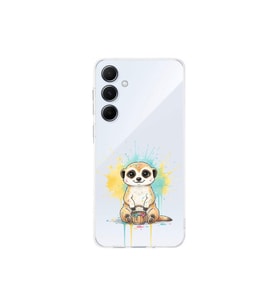 Samsung Galaxy A55 ile Uyumlu Splash Mirket Tasarımlı Şeffaf Silikon Kılıf