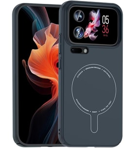 Xiaomi Mi 17 Pro Max ile Uyumlu Kılıfı M-Safe Şarj Özellikli İnce Kamera Lens Korumalı Sert Silikon Kapak Elio Lacivert
