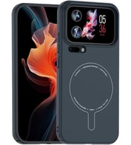 Xiaomi Mi 17 Pro Max ile Uyumlu Kılıfı M-Safe Şarj Özellikli İnce Kamera Lens Korumalı Sert Silikon Kapak Elio Lacivert