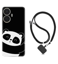 Realme C55 Kılıf Silikon Boyun Askılı İpli Desenli Silikon Bay Bay Panda 1784