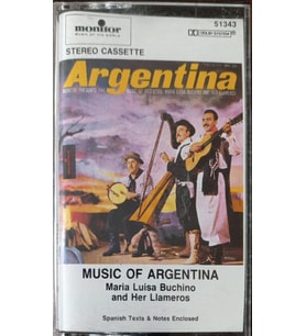 (Plak Değildir KASET tir) Music Of Argentina Maria Luisa & Her LIameros Kaset