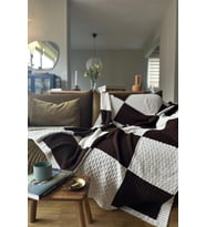 CHUBA HOME Patchwork Tv Battaniyesi (130cmx170cm) Kahve-Bej CHOME102