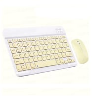 ScHitec Bluetooth Klavye + 2,4 Ghz+Bluetooth Mouse Seti Type-C Şarjlı Sarı