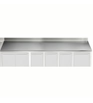 Electrolux Professional Üst Tabla, Sırtlı, 4000 Mm, 1,5 Mm Kalınlıkta Üst Tabla 18 Mm Kalınlığında Ses Sönümlendirici Malzeme Ve Ayrıca 2 Paslanmaz Kayıtla Güçlendirilmiştir - Modular Line TPLA40A