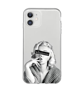Iphone 11 Uyumlu Marilyn Monroe Desenli Şeffaf Telefon Kılıfı
