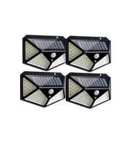4 lü Paket Bahçe Aplik Bahçe Lambası Aydınlatma Güneş Enerjili Lamba 100 Led 4lü