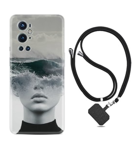 Tecno Spark 9 Pro Kılıf Resimli Boyun Askılı İpli Desenli Silikon Mistic Woman 1361