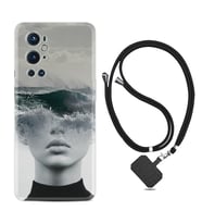 Tecno Spark 9 Pro Kılıf Resimli Boyun Askılı İpli Desenli Silikon Mistic Woman 1361