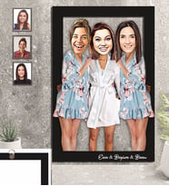 Kişiye Özel Bride To Be Bekarlığa Veda Karikatürlü 3D Ahşap Tablo 30x47 Mod3