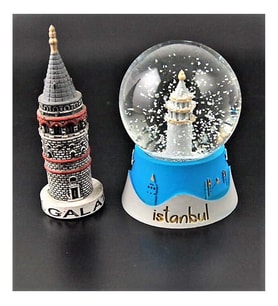 Dekoratif Galata Kulesi İkili Set