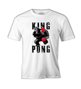 Masa Tenisi - King Pong Beyaz Erkek Tshirt