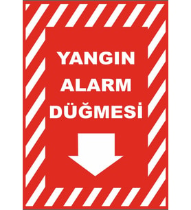 Yangın Alarm Düğmesi Sticker 20X28 Cm