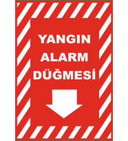 Yangın Alarm Düğmesi Sticker 20X28 Cm