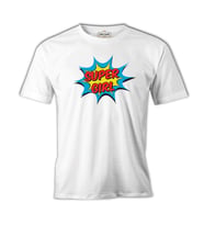 Super Girl Beyaz Erkek Tshirt