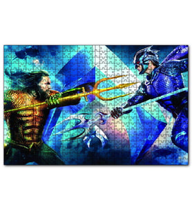 Cakapuzzle  Aquaman VS King Orm Karşılaşması 120 Parça Puzzle Yapboz MDF (Ahşap)