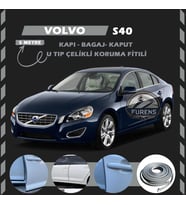 Volvo S40 Oto Araç Kapı Koruma Fitili 5metre Parlak Gri Renk