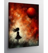 Kanvas Tablo Balonlu Kız