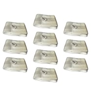 Plastik Şeffaf Beyaz Sup Kaşık - Tatlı Dondurma Kaşığı - 12.5 Cm. - 50 Adetlik 10 Paket