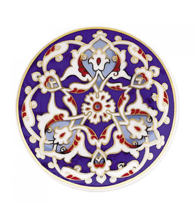 Kütahya Porselen 10 cm El Dekoru Tabak Dekor No 01177 (Karışık)
