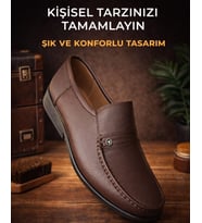Rok Hakiki Deri Ayakkabı (Ekru - Kahverengi)