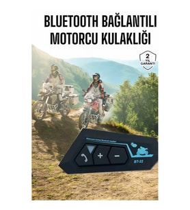 Mey İthalat® İnterkom Intercom Kask Kulaklık Bt22 Bluetooth Motosiklet Kulaklık 5.0 Bluetooth