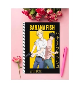 Banana Fish Anime Defter 1 Adet Özel Tasarım A4 Boyutu 21*29 Cm Telli Kareli Defter
