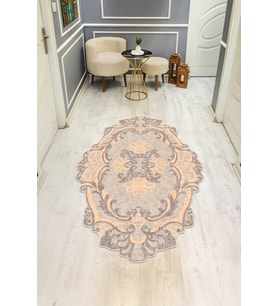 Modern Desenli Lazer Kesim Dijital Baskı Kaymaz Taban Halı H0456