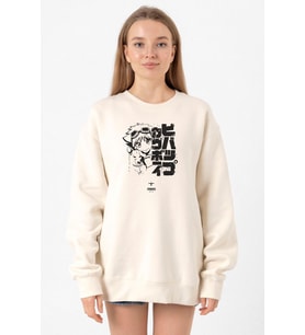 Cowboy Bebop Vintage Ein and Ed Ekru Kadın 2ip Sweatshirt