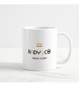 Radyocu Kupa Bardak (1. Tasarım) (Beyaz)