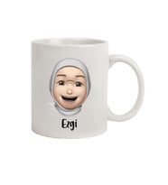 İsme Özel Bitmoji Baskılı Kupa Bardak M2 (Beyaz)