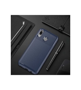Samsung Galaxy M20 Uyumlu Kılıf Zore Negro Silikon Kapak (Lacivert)