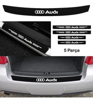 Audi A1 İçin Uyumlu Aksesuar Oto Bağaj Ve Kapı Eşiği Sticker Set Karbon