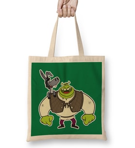 Shrek Raised Hands Pocket Shrek Bez Çanta Uzun Saplı