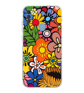 PrintiFy Samsung Galaxy A11 ile Uyumlu Retro Color 2  Kamera Korumalı Şeffaf  Kılıf