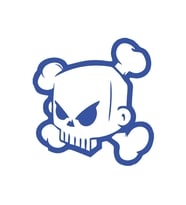 Kuru Kafa Sticker 17x17 Cm Mavi