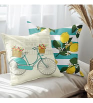 eJOYA Limon Tasarımlı 2'li Yastık İçi Ve Kırlent Kılıfı 45cm 113537