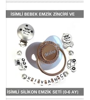 Sahi Aksesuar İsimli Emzik Zinciri ve İsimli Silikon Emzik BEZYI377