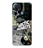 Oppo A15 / A15S Uyumlu Arctic Monkeys Kolaj Desenli Şeffaf Telefon Kılıfı