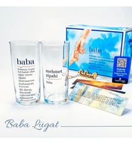 Babalara Özel Lügat Baba İsim Baskılı Hediyelik Kutulu Rakı Bardağı - BG116